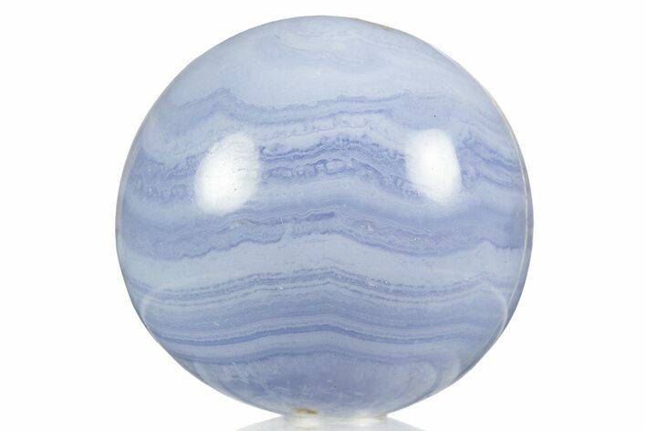 Polished Banded Blue Lace Agate Sphere - Namibia #336522